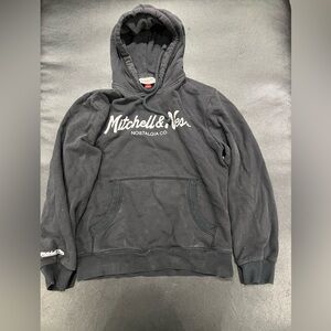 Mitchell & Ness Black Hoodie with White Logo